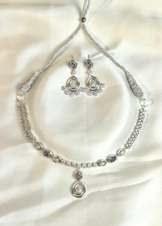 Sparkling Mirage Necklace With Earings